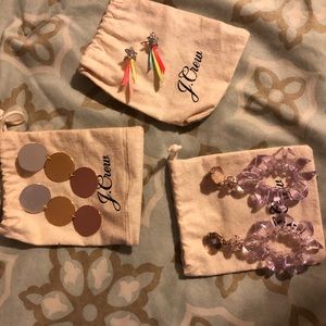 Three pairs of beautiful J. Crew earrings.
